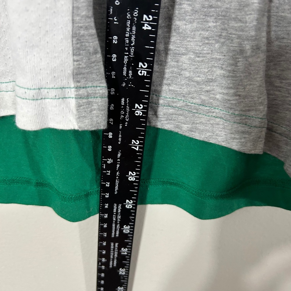 Adidas Colorblock T Shirt Green White Grey Logo Graphic Tee Men's Size Small - Picture 3 of 6